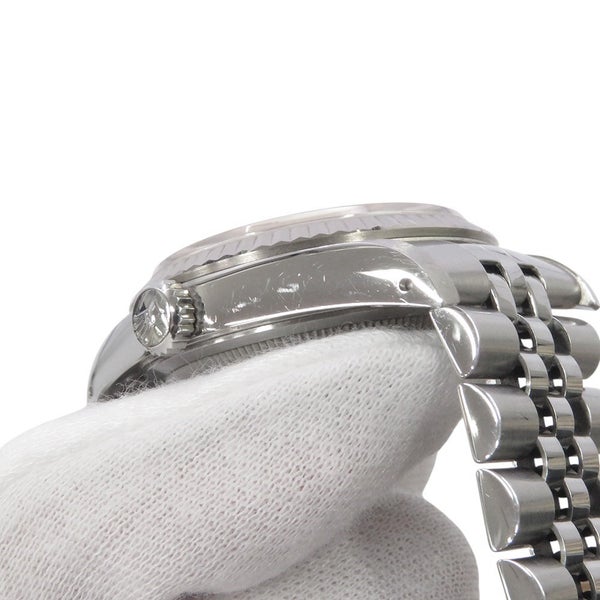 ロレックス デイトジャスト36 ランダムシリアル ルーレット SS/K18ホワイトゴールド 10Pダイヤ 116234G 腕時計 シルバー文字盤