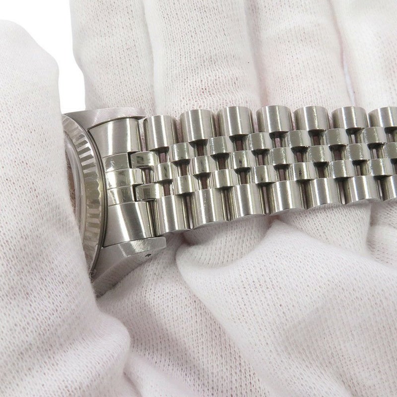 ロレックス デイトジャスト36 ランダムシリアル ルーレット SS/K18ホワイトゴールド 10Pダイヤ 116234G 腕時計 シルバー文字盤