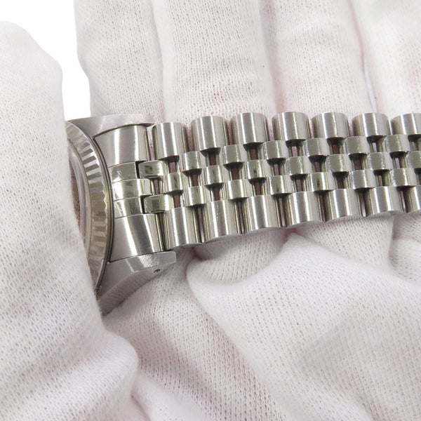 ロレックス デイトジャスト36 ランダムシリアル ルーレット SS/K18ホワイトゴールド 10Pダイヤ 116234G 腕時計 シルバー文字盤