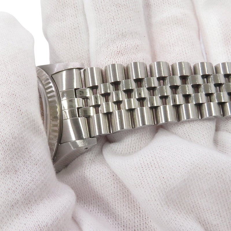 ロレックス デイトジャスト36 ランダムシリアル ルーレット SS/K18ホワイトゴールド 10Pダイヤ 116234G 腕時計 シルバー文字盤