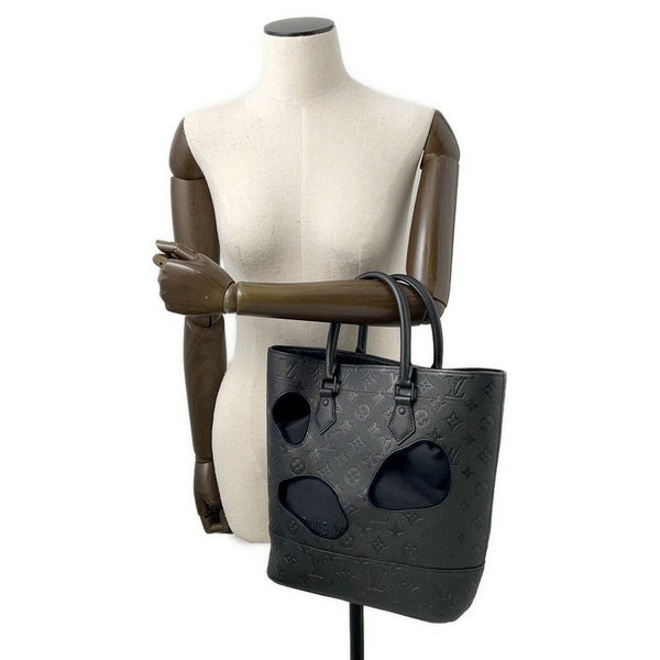 ルイヴィトン トートバッグ モノグラム・アンプラント ウィズ ホールズ PM M45887 コムデギャルソン 川久保玲 コラボ 黒 ブラック