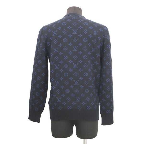 ルイヴィトン セーター モノグラム ハーフアンドハーフ カシミヤ メンズサイズS LOUIS VUITTON 長袖