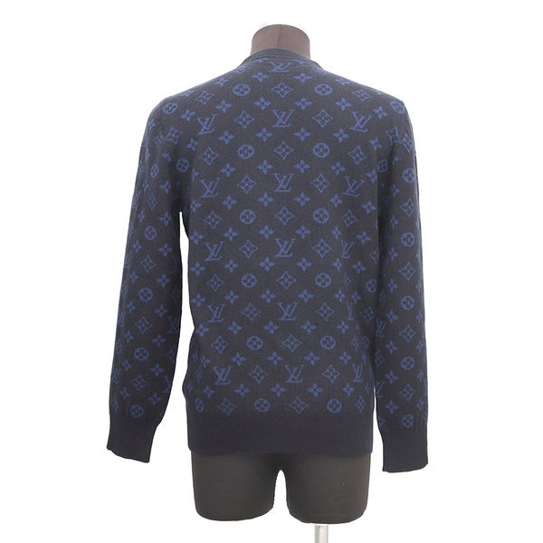 ルイヴィトン セーター モノグラム ハーフアンドハーフ カシミヤ メンズサイズS LOUIS VUITTON 長袖