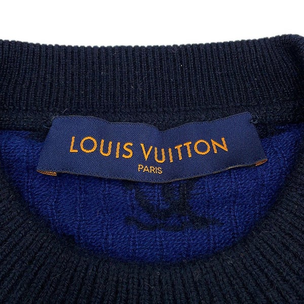 ルイヴィトン セーター モノグラム ハーフアンドハーフ カシミヤ メンズサイズS LOUIS VUITTON 長袖