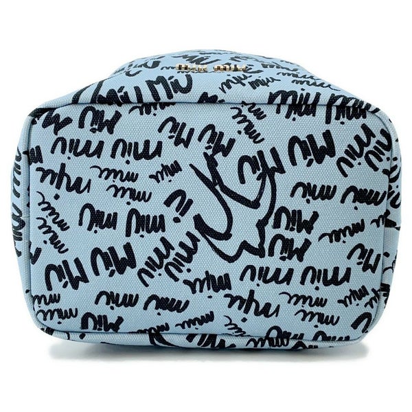 ミュウミュウ ハンドバッグ 巾着バッグ ロゴ キャンバス 5RM008 Miu Miu ツバメ