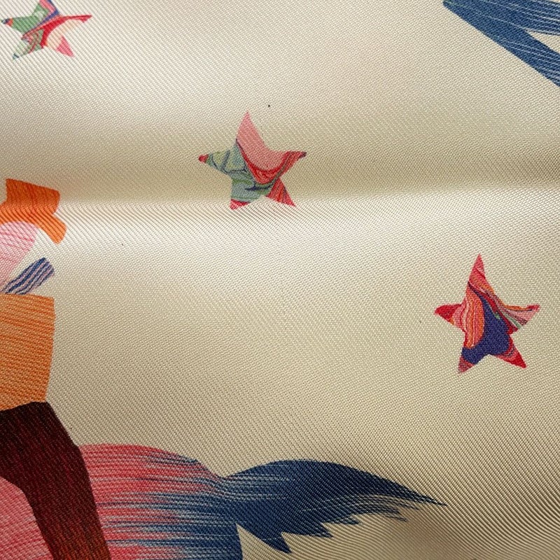 エルメス スカーフ カレ90 レ・ムスタングマーブル LES MUSTANGS MARBLE HERMES シルク 京都マーブル