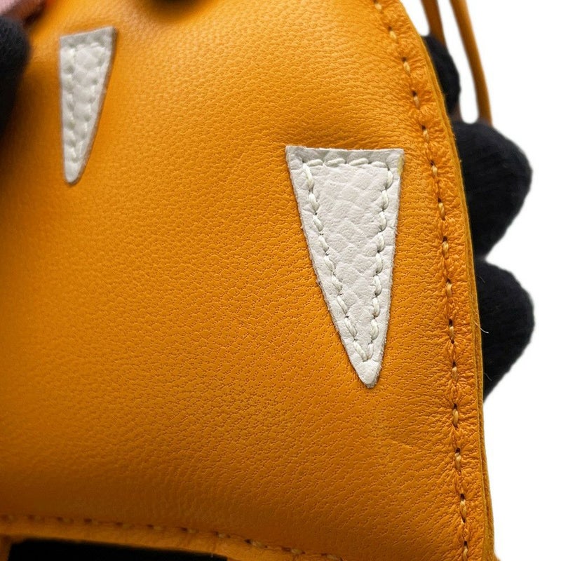 エルメス バッグチャーム プティアッシュ フクロウ オレンジ/マルチカラー スイフト/エプソン