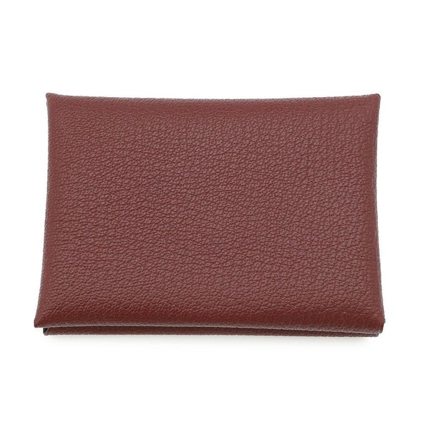 エルメス コインケース カルヴィ デュオ ルージュアッシュ/シルバー金具 シェブルミゾル W刻印