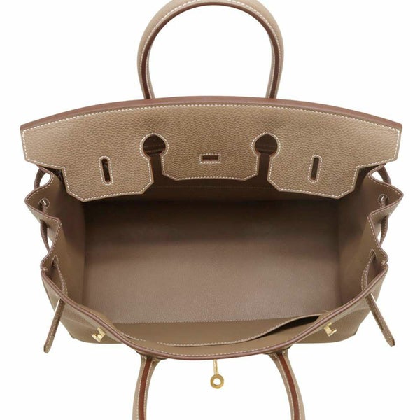 エルメス バーキン35 エトゥープ/ゴールド金具 トゴ W刻印 HERMES Birkin ハンドバッグ