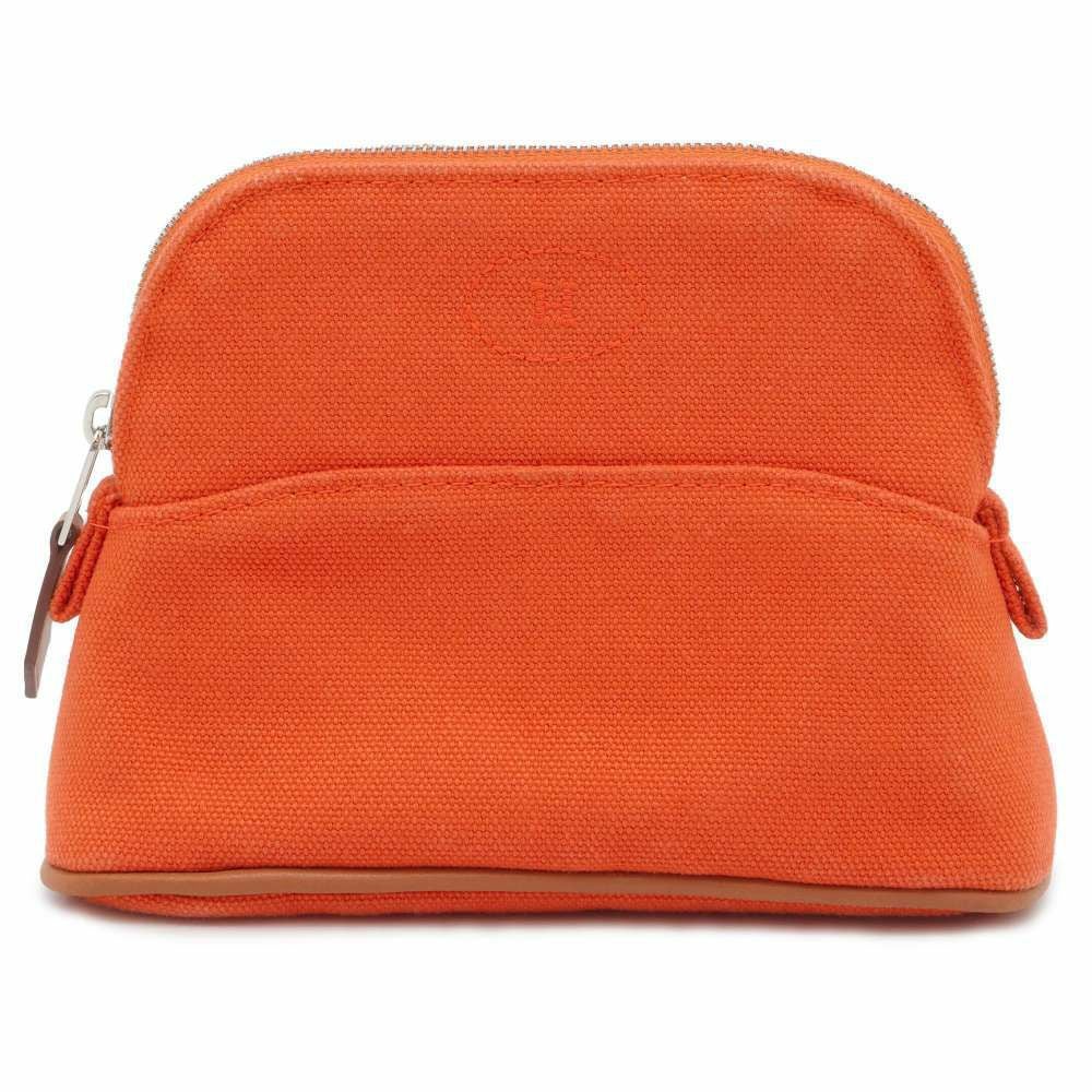 エルメス ポーチ ボリードポーチ ミニミニ オレンジ/シルバー金具