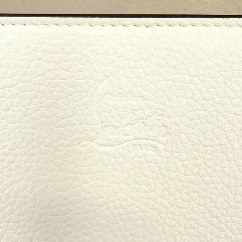 クリスチャン・ルブタン チェーンウォレット パロマ レザー/パテント 1185172 クラッチバッグ ショルダーバッグ 白 財布