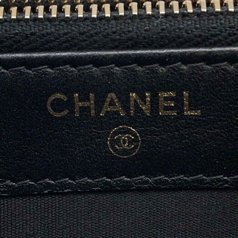シャネル チェーンウォレット ボーイシャネル ココマーク キャビアスキン A84069 CHANEL 財布 ブラック 黒 安