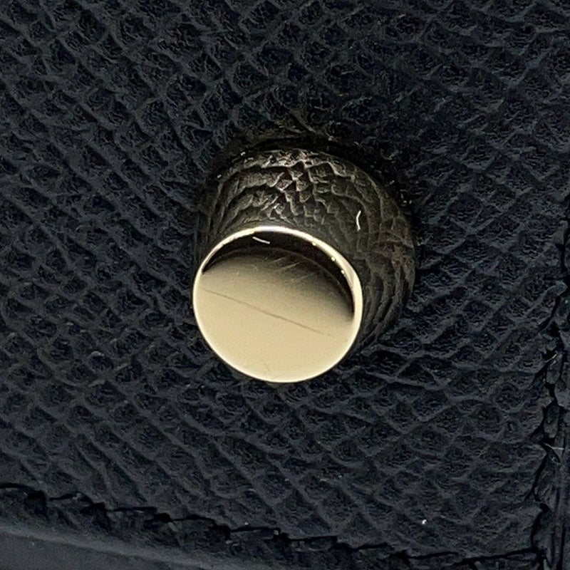 エルメス ハンドバッグ ケリー28 外縫い ブラック/ゴールド金具 エプソン T刻印 2wayショルダー 黒