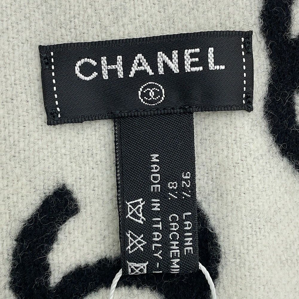 CHANEL シャネル　ニット　マフラー/ストール　ココマーク　黒　リバーシブル 渋谷並木橋店】2024年秋冬 CHANEL シャネル マフラー リバーシブル