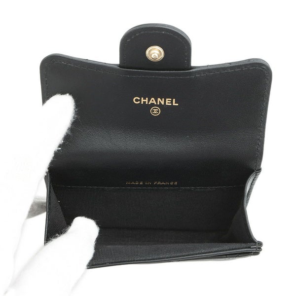 シャネル カードケース マトラッセ ココマーク クラシックカードケース ピンズ ラムスキン AP0214 CHANEL 名刺入れ 黒
