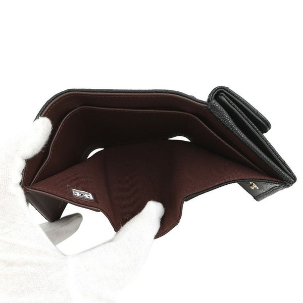 シャネル 三つ折り財布 マトラッセ ココマーク クラシック スモール フラップ ウォレット AP0230 CHANEL 黒