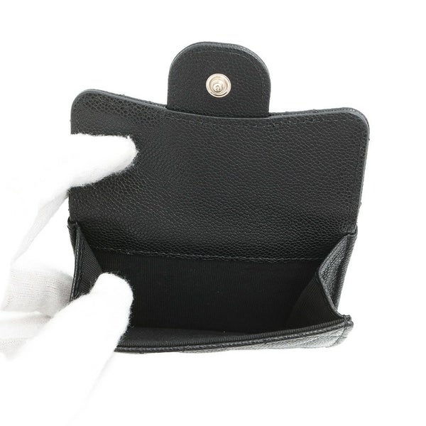 シャネル 三つ折り財布 マトラッセ ココマーク クラシック スモール フラップ ウォレット AP0230 CHANEL 黒