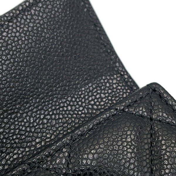 シャネル 三つ折り財布 マトラッセ ココマーク クラシック スモール フラップ ウォレット AP0230 CHANEL 黒