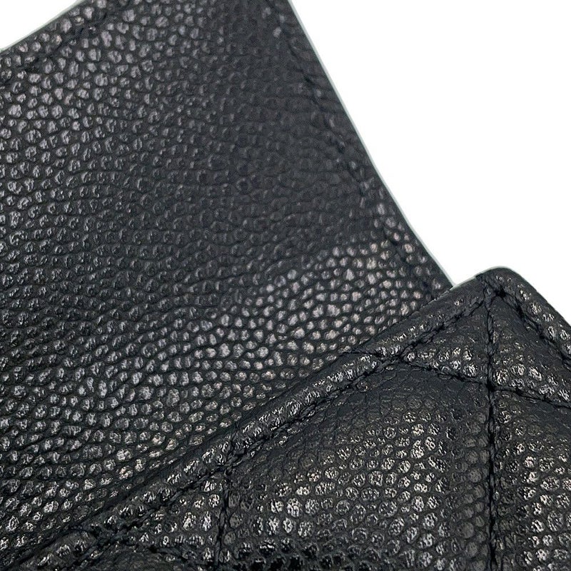 シャネル 三つ折り財布 マトラッセ ココマーク クラシック スモール フラップ ウォレット AP0230 CHANEL 黒
