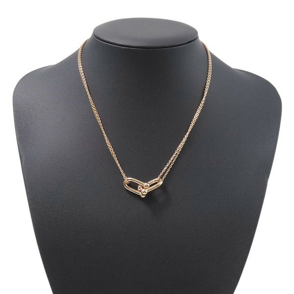 ティファニー ネックレス ハードウェア ラージ ダブル リンク ペンダント K18PGピンクゴールド 63982326 Tiffany&Co.