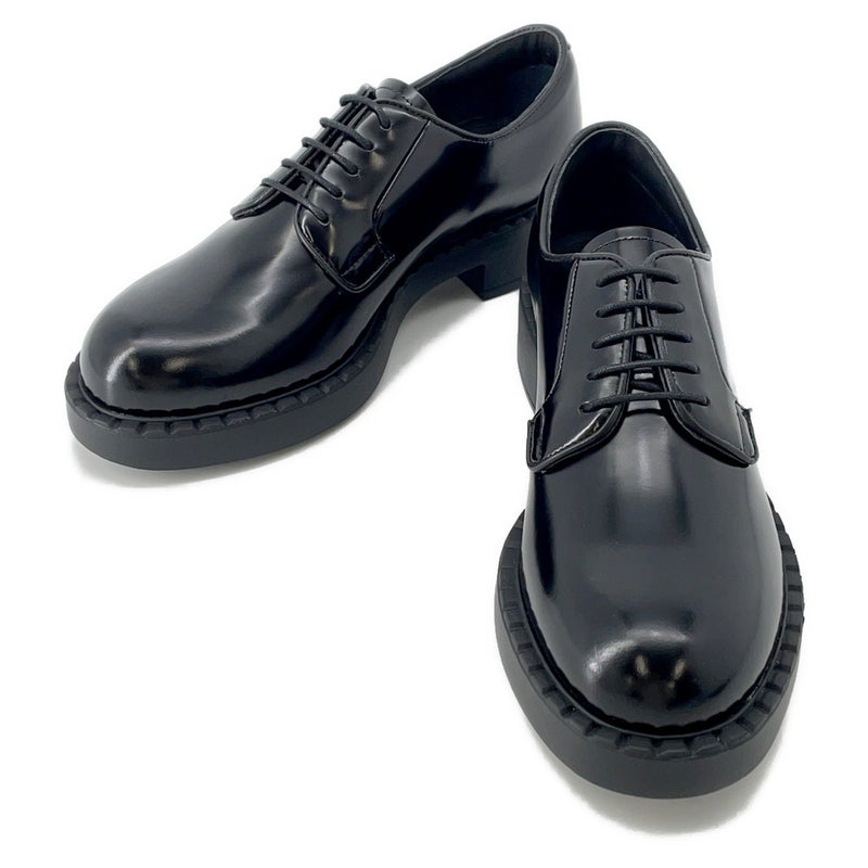 プラダ ドレスシューズ ブラッシュドレザー レディースサイズ37 1E877M PRADA 靴 黒