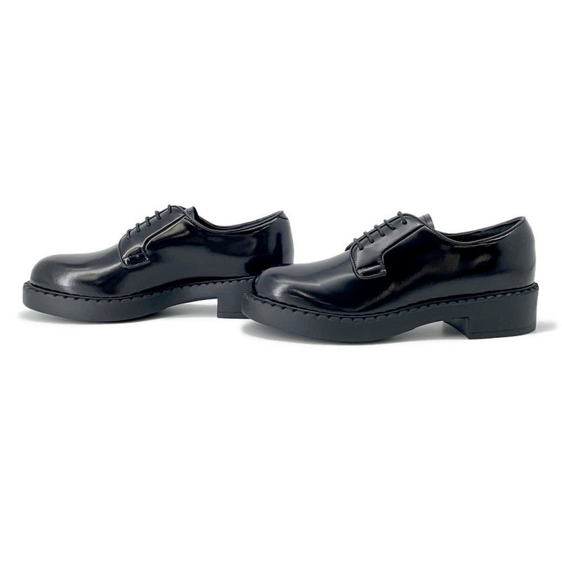 プラダ ドレスシューズ ブラッシュドレザー レディースサイズ37 1E877M PRADA 靴 黒