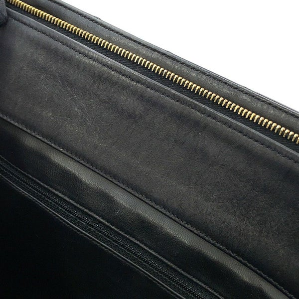 シャネル チェーントートバッグ ココマーク マトラッセ スーパーモデルバッグ レザー 黒