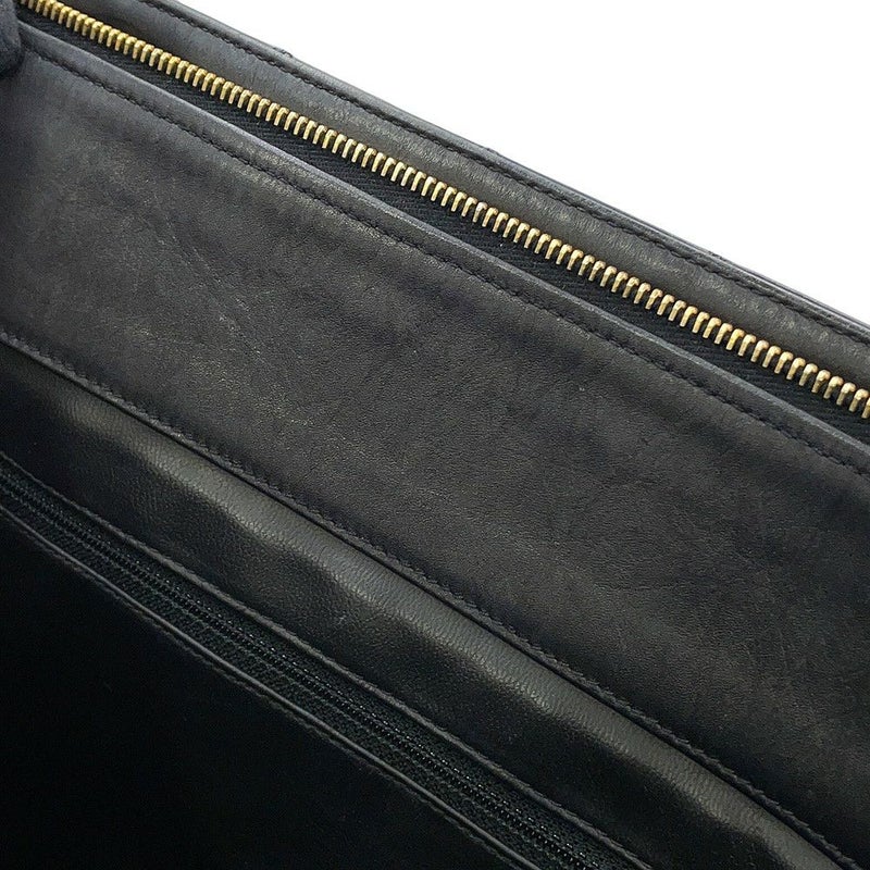 シャネル チェーントートバッグ ココマーク マトラッセ スーパーモデルバッグ レザー 黒