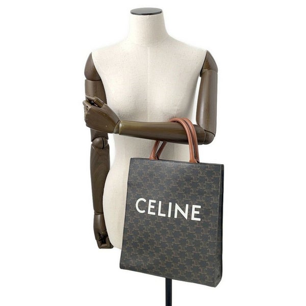 セリーヌ トートバッグ トリオンフ バーティカル カバ スモール 191542 CELINE 2way ブラウン