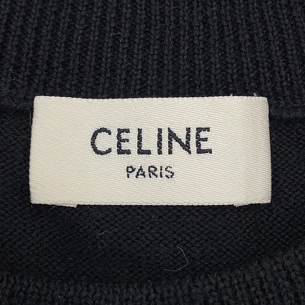 セリーヌ セーター トリオンフ クルーネックセーター メンズサイズL 2AH80322U CELINE トップス 黒