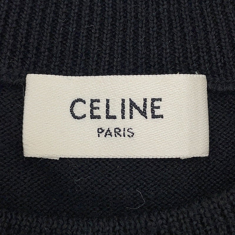 セリーヌ セーター トリオンフ クルーネックセーター メンズサイズL 2AH80322U CELINE トップス 黒