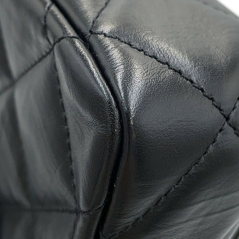 シャネル チェーンショルダーバッグ マトラッセ ココマーク シャネル19 レザー CHANEL 黒