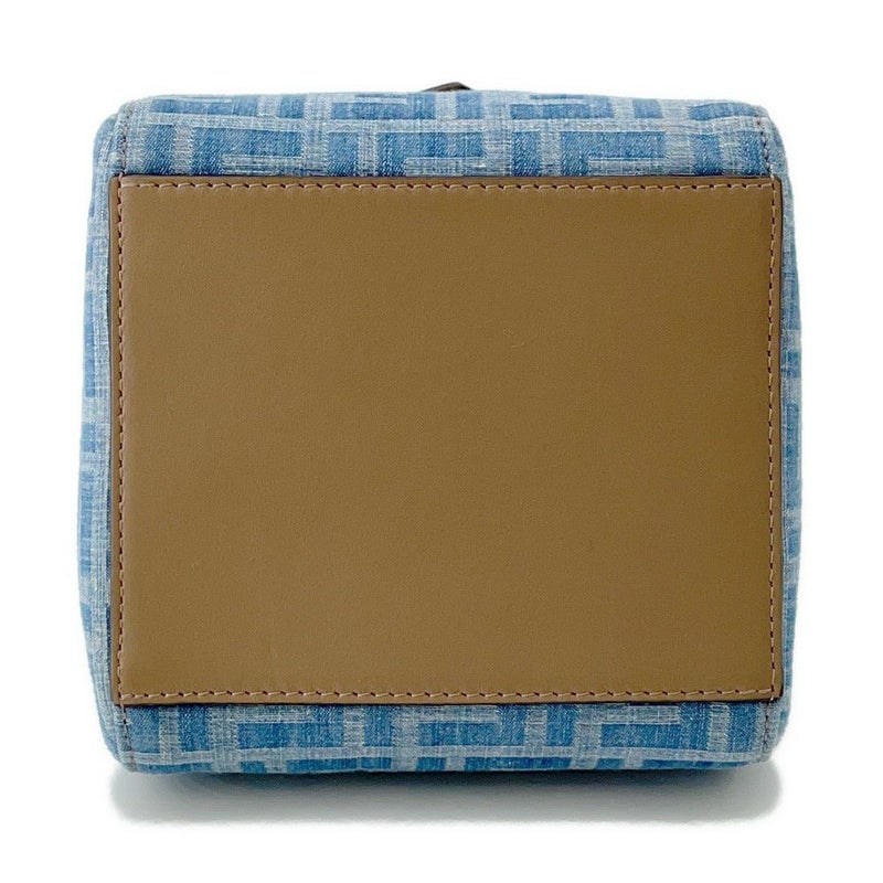 フェンディ ショルダーバッグ オリガミ Origami ミニ ズッカ柄 デニム 8BS083 FENDI 2way ハンドバッグ