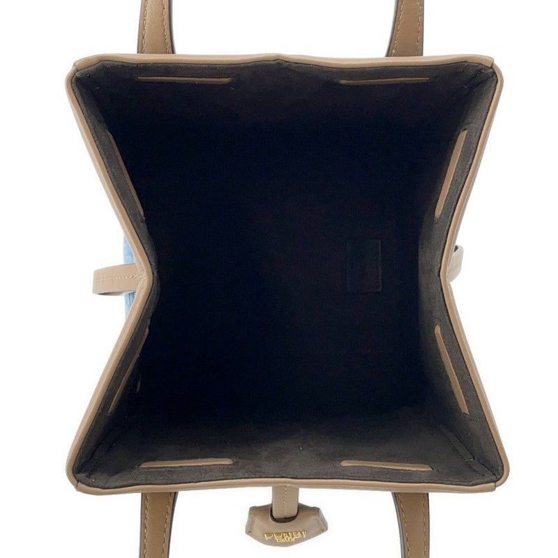 フェンディ ショルダーバッグ オリガミ Origami ミニ ズッカ柄 デニム 8BS083 FENDI 2way ハンドバッグ