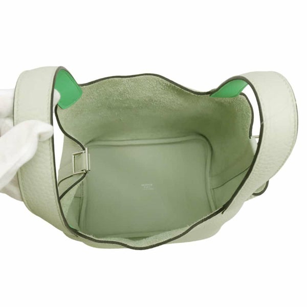 エルメス ピコタンロックPM エクラ グリネヴェ/ヴェールコミック/シルバー金具 トリヨンクレマンス B刻印