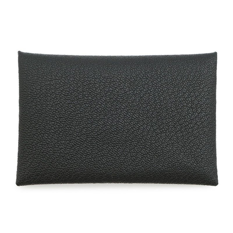 エルメス カードケース カルヴィ ブラック シェブルミゾル K刻印 HERMES 名刺入れ 黒