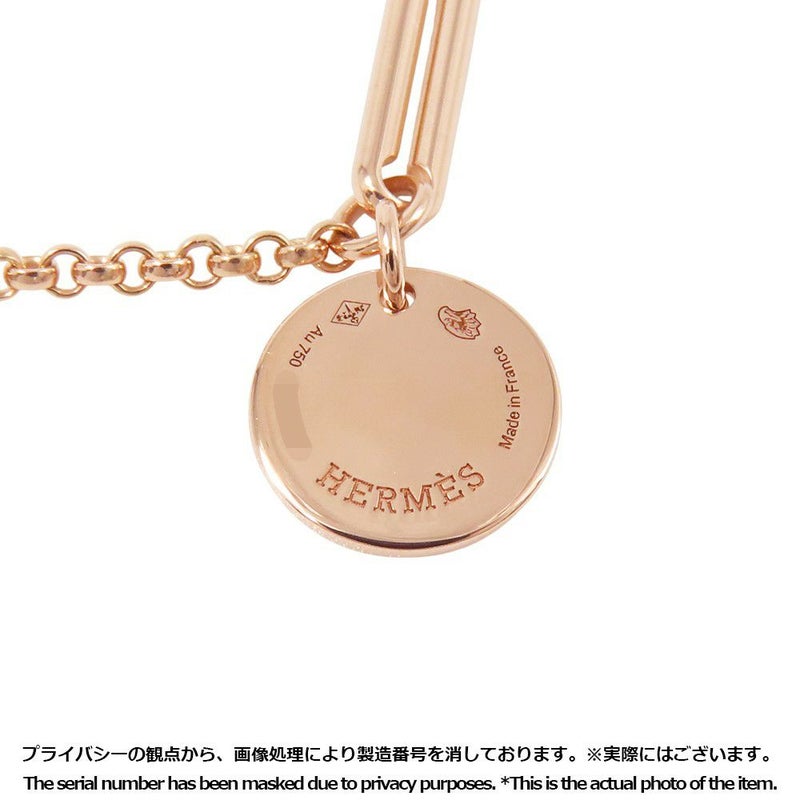 エルメス ネックレス エクスリブリスTPM ダイヤモンド 1P 0.04ct K18PGピンクゴールド HERMES Ex-Libris ペンダント