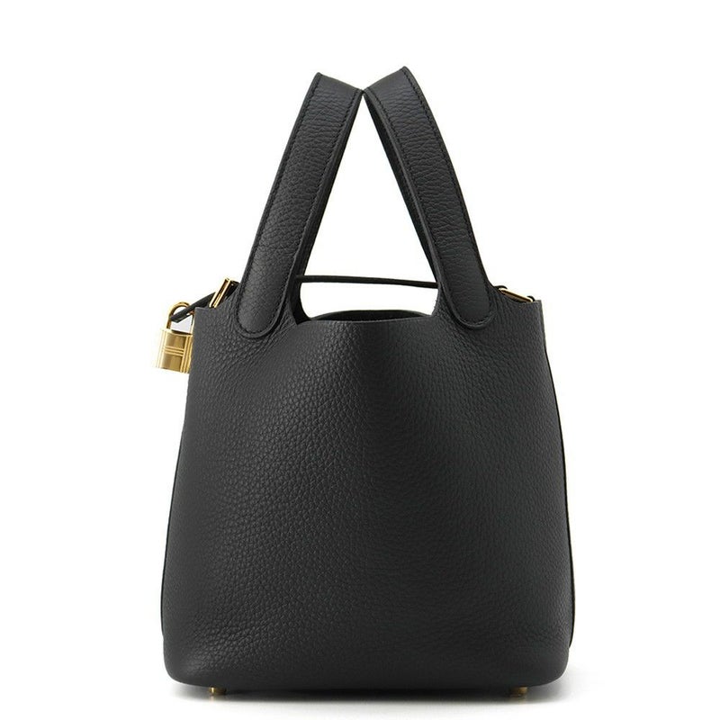 エルメス ハンドバッグ ピコタンロックPM ブラック/ゴールド金具 トリヨンクレマンス K刻印 黒