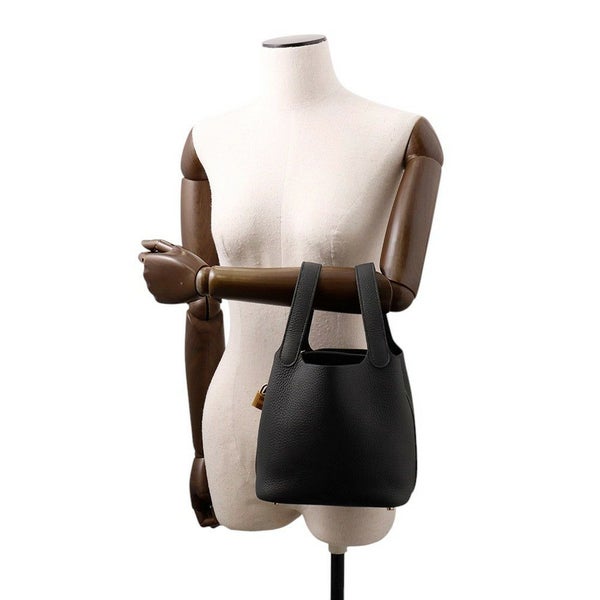 エルメス ハンドバッグ ピコタンロックPM ブラック/ゴールド金具 トリヨンクレマンス K刻印 黒