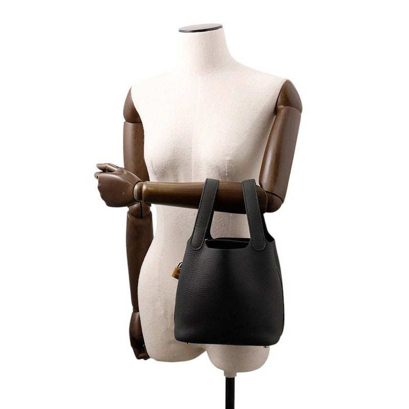 エルメス ハンドバッグ ピコタンロックPM ブラック/ゴールド金具 トリヨンクレマンス K刻印 黒