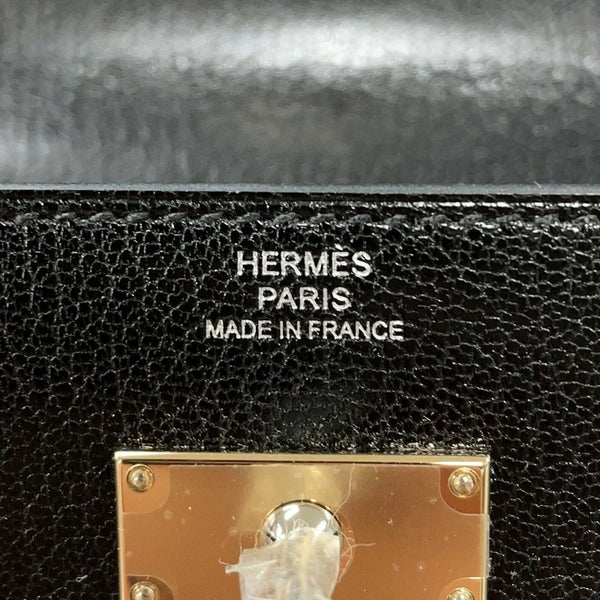 エルメス 長財布 ケリーウォレット ロング ブラック/エレクトラム金具 シェブルシャムキラ K刻印 HERMES 財布 黒