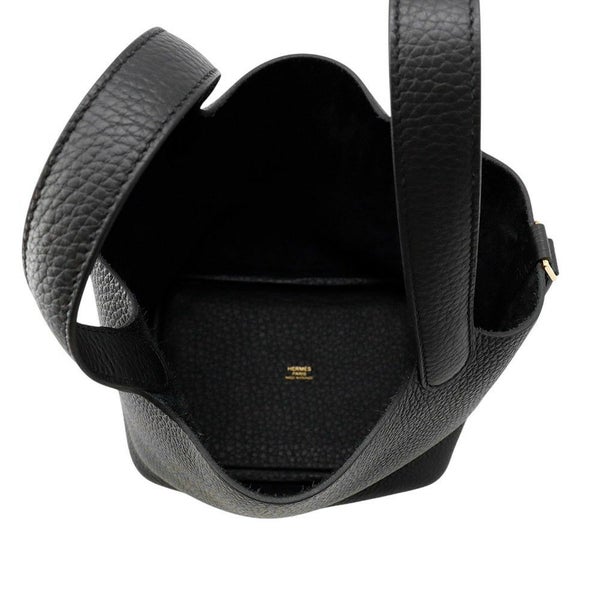 エルメス ハンドバッグ ピコタンロックPM ブラック/ゴールド金具 トリヨンクレマンス W刻印 黒