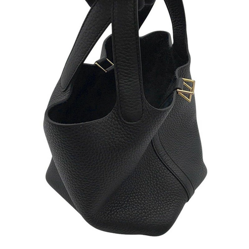 エルメス ハンドバッグ ピコタンロックPM ブラック/ゴールド金具 トリヨンクレマンス W刻印 黒