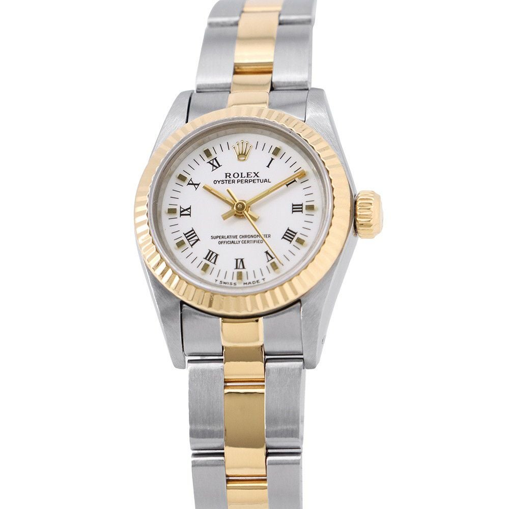 ロレックス オイスターパーペチュアル E番 SS/K18YG ROLEX 腕時計