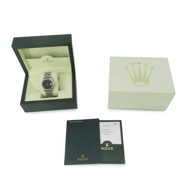 ロレックス オイスターパーペチュアル デイト F番 15200 ROLEX 腕時計 黒文字盤