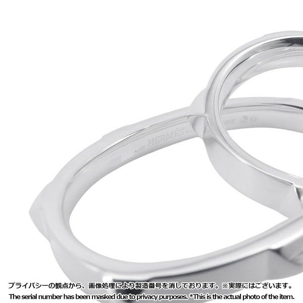 エルメス リング クルー・ドゥ・H ダブルフィンガー SV925シルバー H125631B リングサイズ52 HERMES ジュエリー 指輪