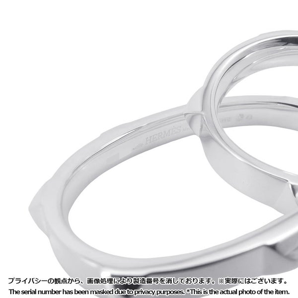 エルメス リング クルー・ドゥ・H ダブルフィンガー SV925シルバー H125631B リングサイズ52 HERMES ジュエリー 指輪