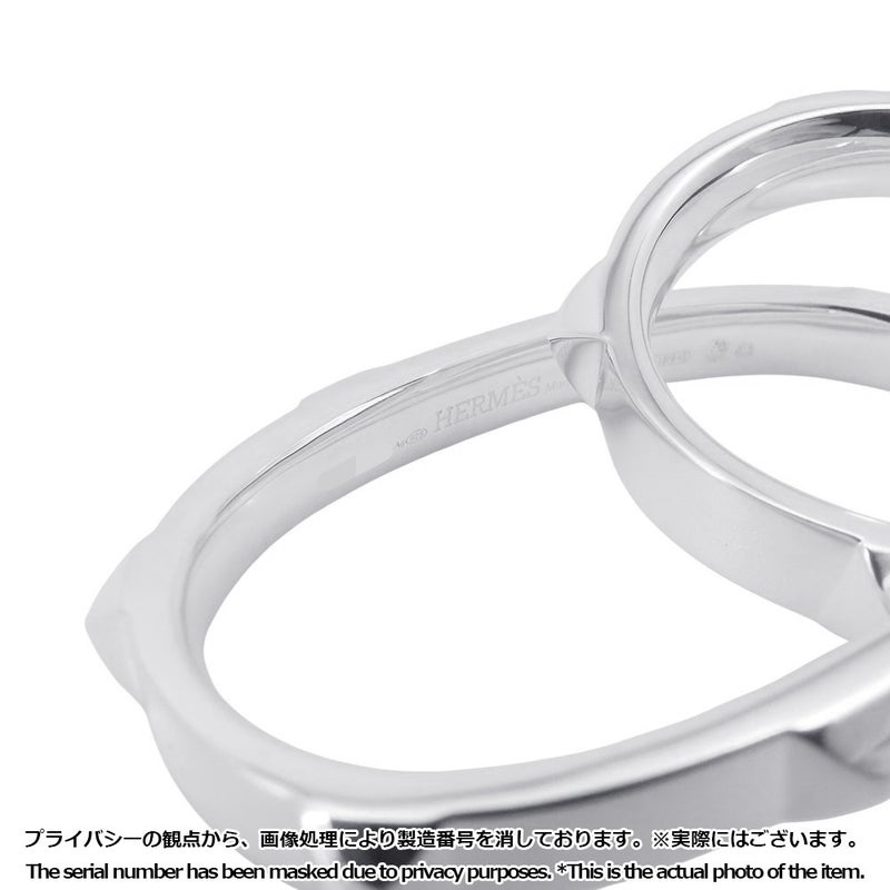 エルメス リング クルー・ドゥ・H ダブルフィンガー SV925シルバー H125631B リングサイズ52 HERMES ジュエリー 指輪