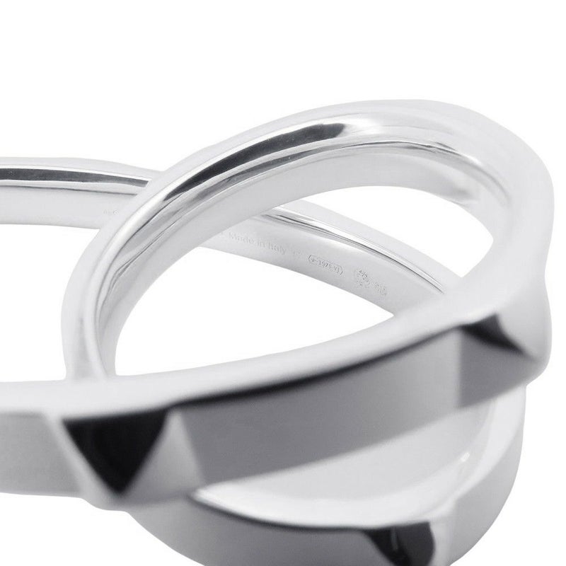 エルメス リング クルー・ドゥ・H ダブルフィンガー SV925シルバー H125631B リングサイズ52 HERMES ジュエリー 指輪