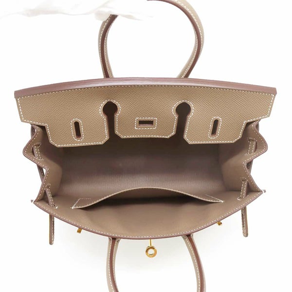 エルメス バーキン25 セリエ エトゥープ/ゴールド金具 エプソン B刻印 HERMES Birkin ハンドバッグ